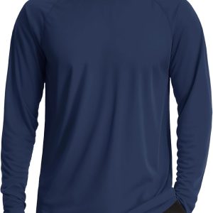 Men Sun Shirt UPF 50+ Long Sleeve UV Protection Lightweight Rash Guard Swim Shirt Quick Dry Fishing T-Shirt