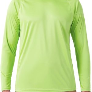 Men UPF 50+ Rash Guard Swim Shirt Long Sleeve Moisture Wicking Quick Dry Lightweight Wrinkle-Resistant